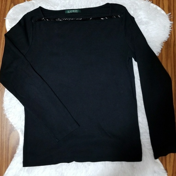 Ralph Lauren Women's Black Long Sleeve Blouse - Picture 1 of 5